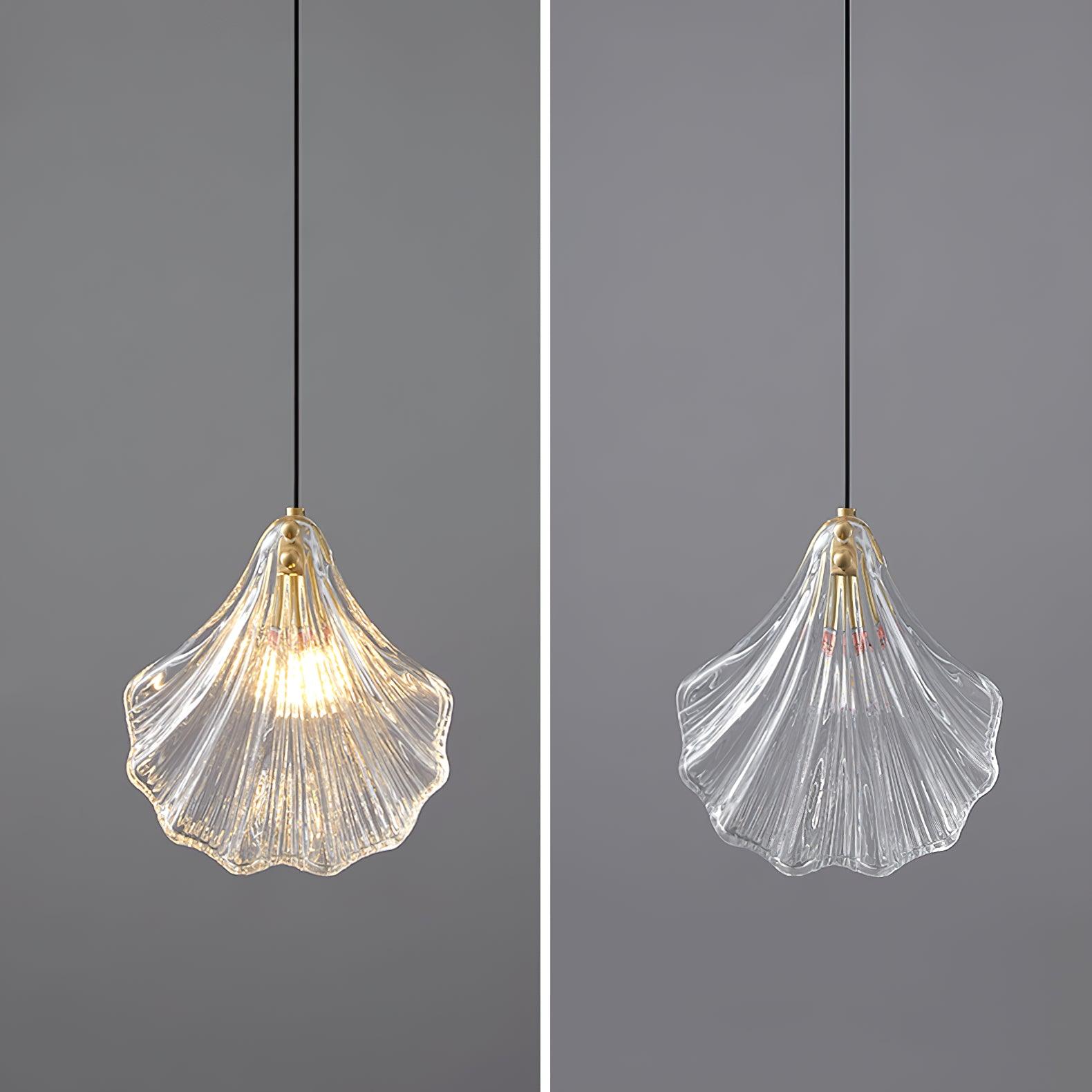 Coralia | Glas Pendelleuchte in Muschelform