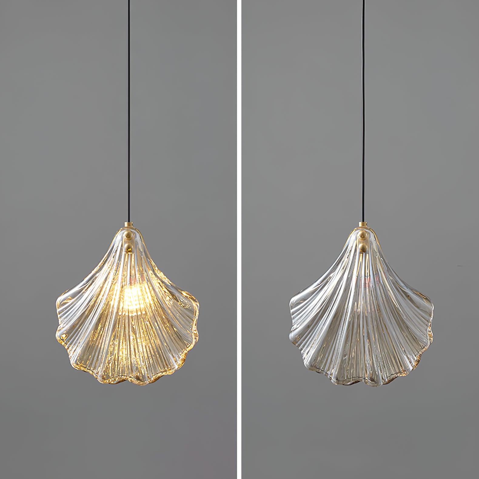 Coralia | Glas Pendelleuchte in Muschelform