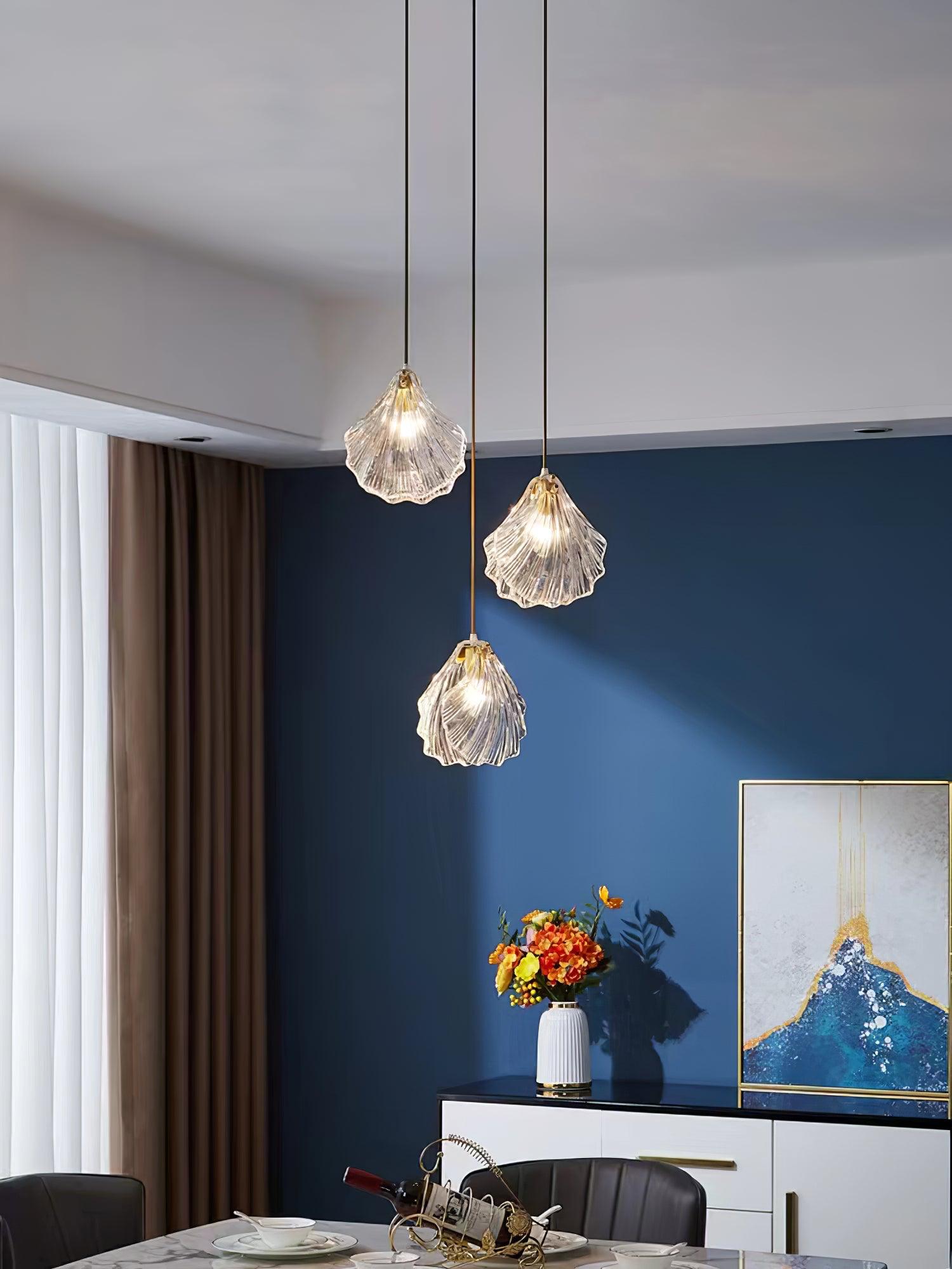 Coralia | Glas Pendelleuchte in Muschelform