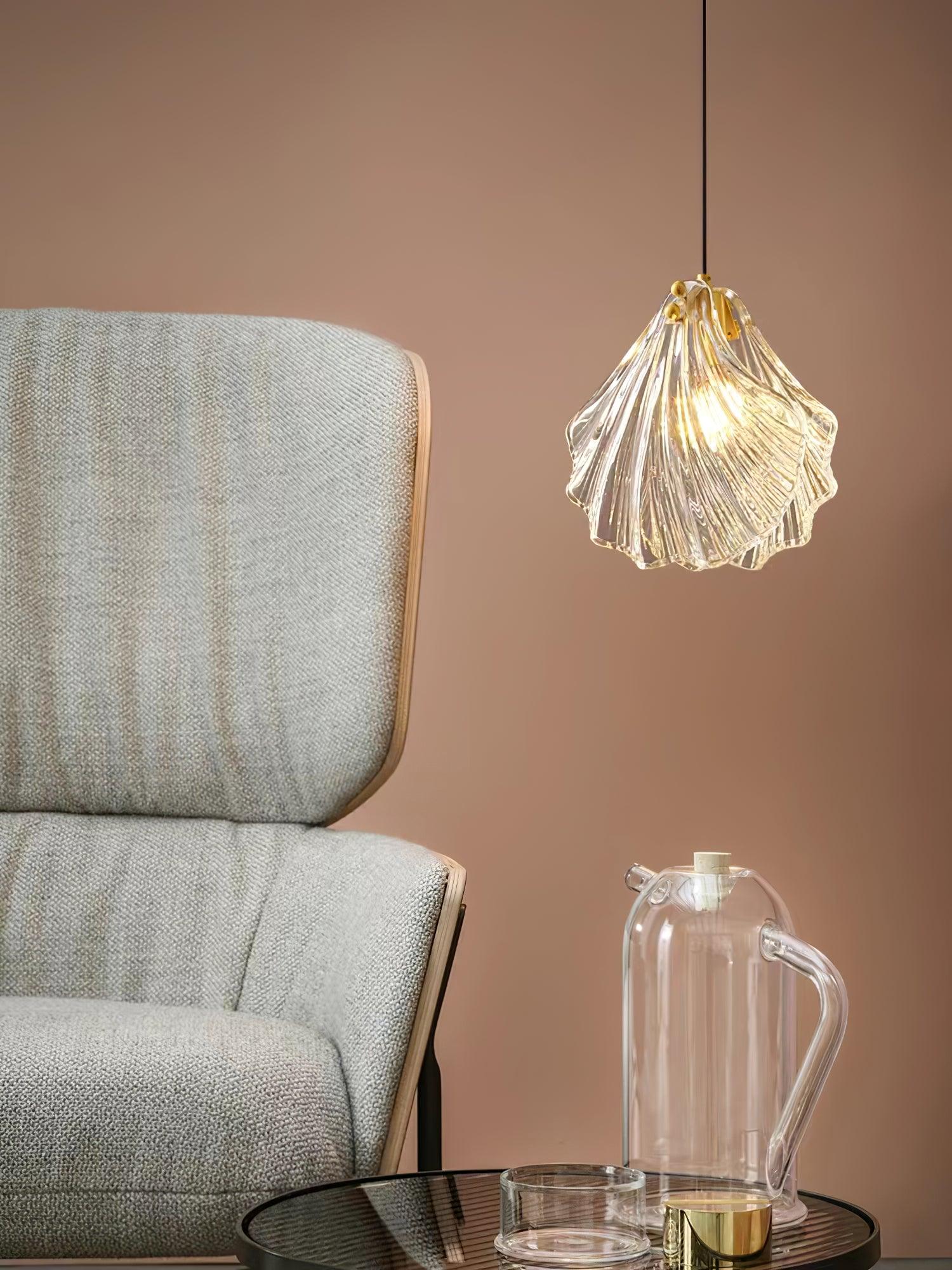 Coralia | Glas Pendelleuchte in Muschelform