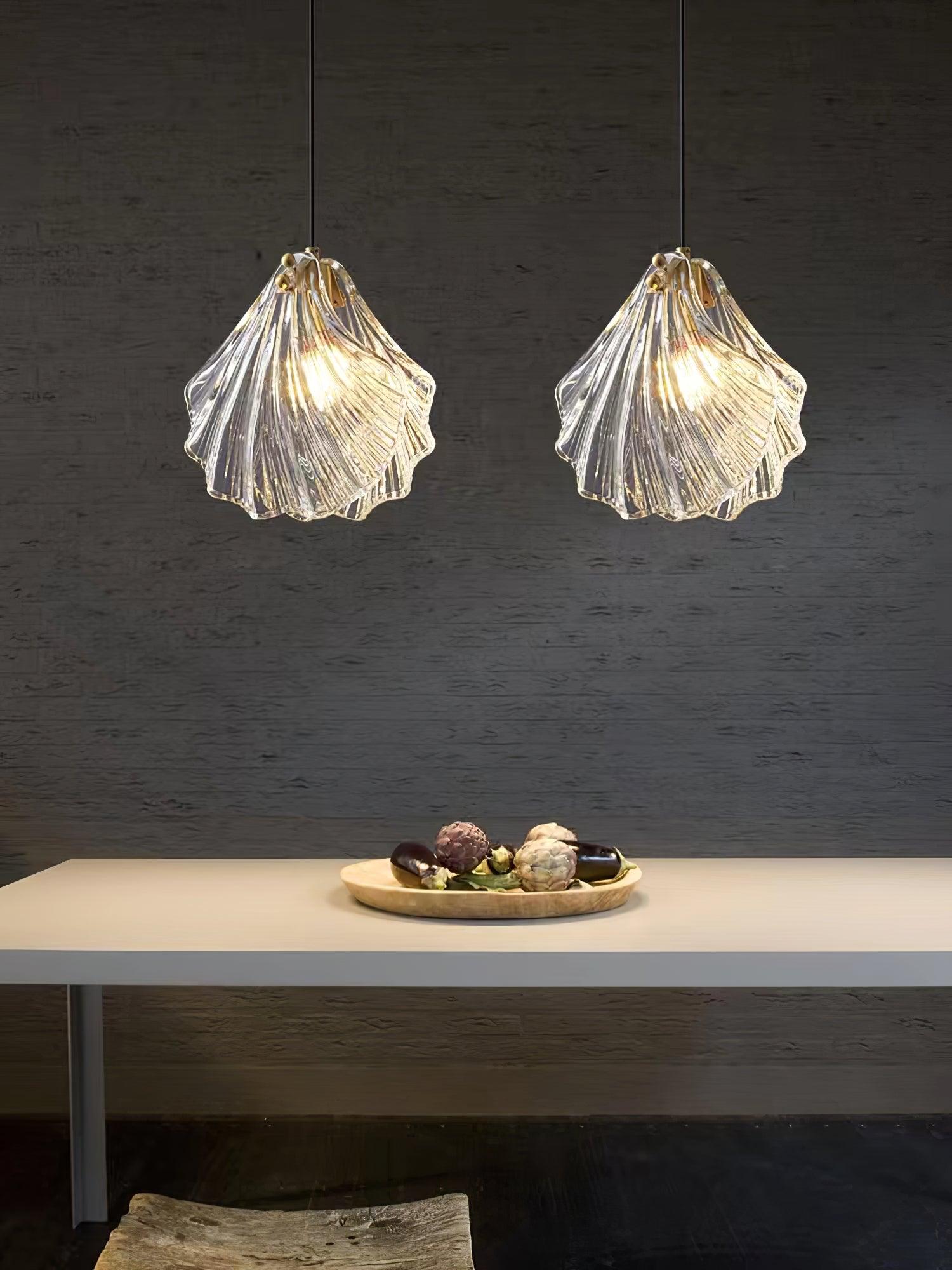Coralia | Glas Pendelleuchte in Muschelform