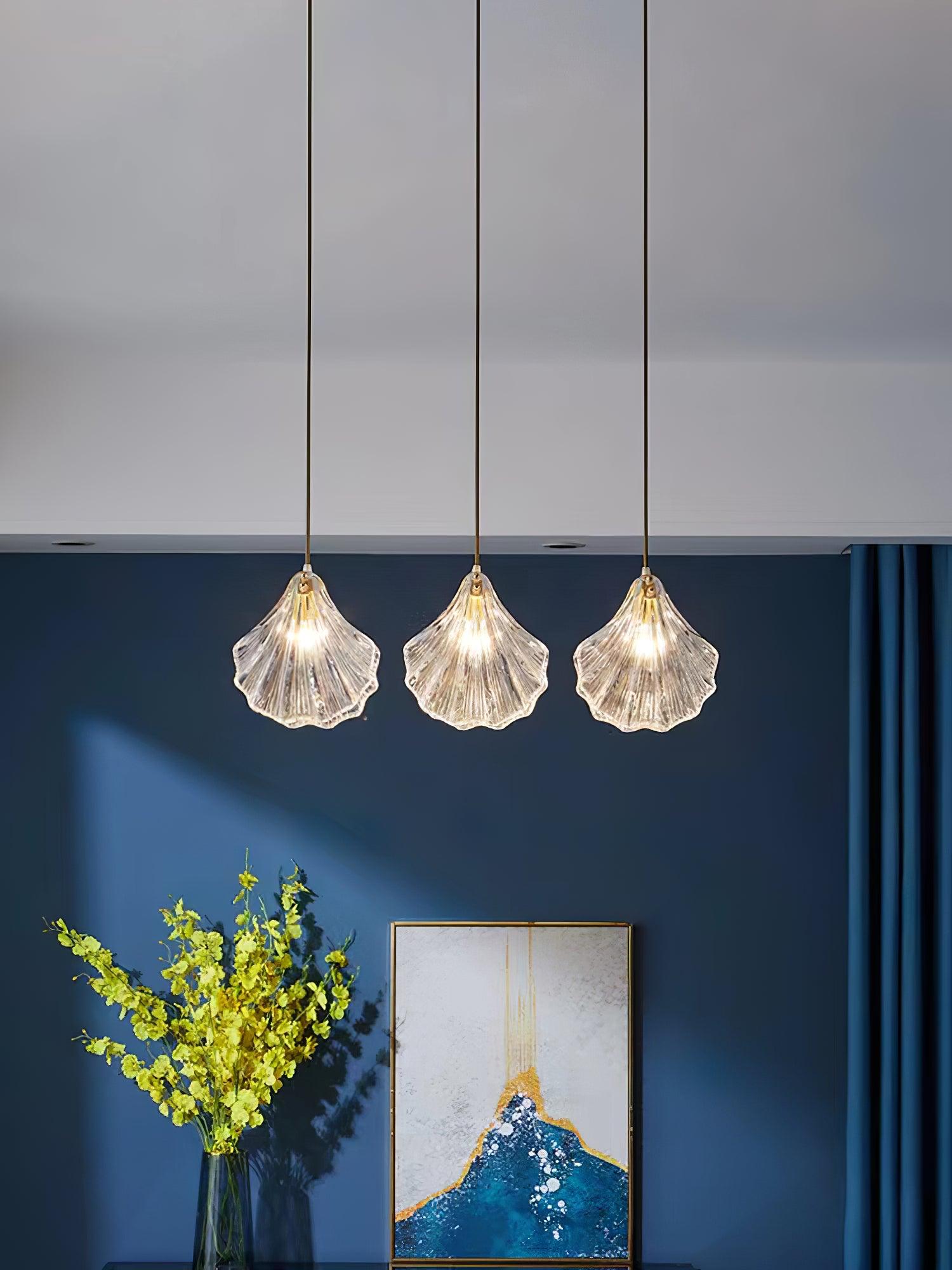 Coralia | Glas Pendelleuchte in Muschelform