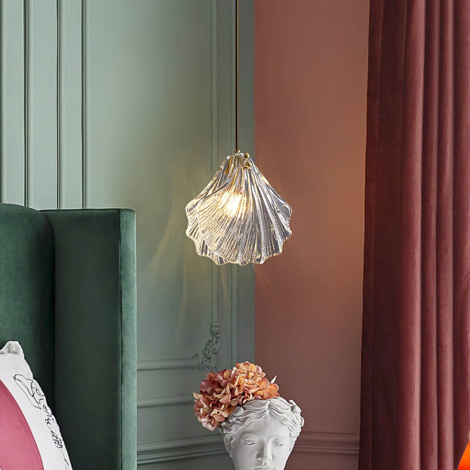 Coralia | Glas Pendelleuchte in Muschelform
