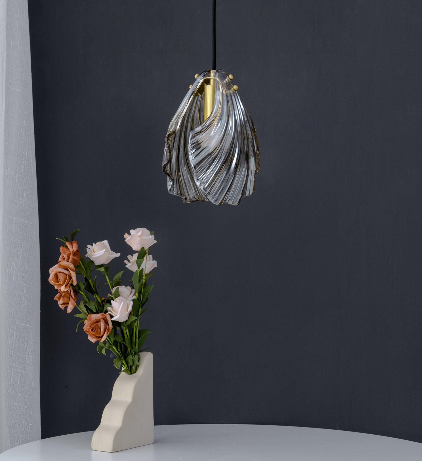 Coralia | Glas Pendelleuchte in Muschelform