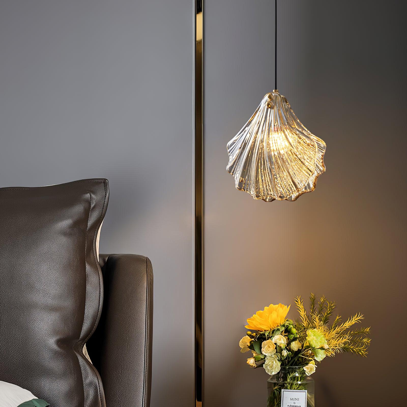 Coralia | Glas Pendelleuchte in Muschelform