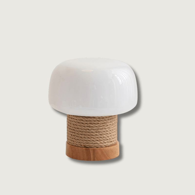 Lumo | Moderne LED Tischlampe Minimalistisch Holzfuß