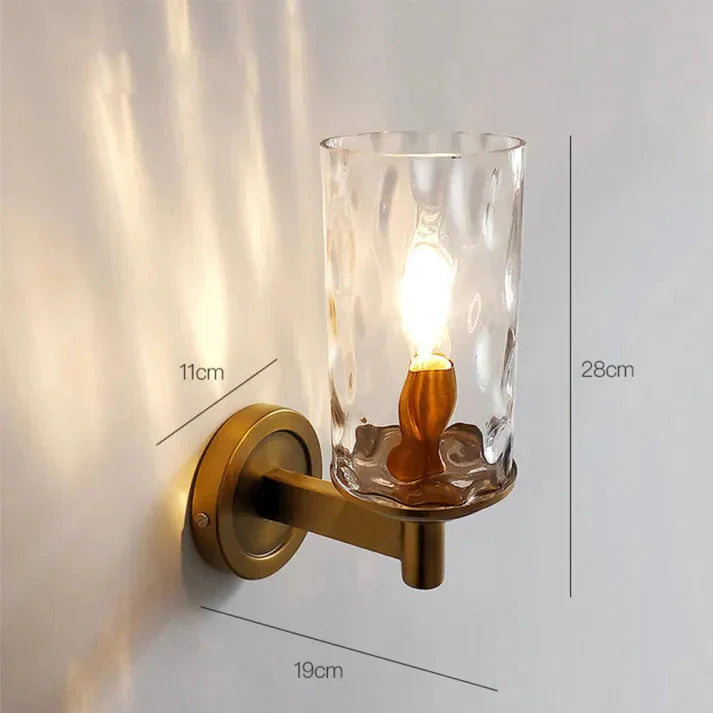 Glavira | Glas Zylinder Wandleuchte