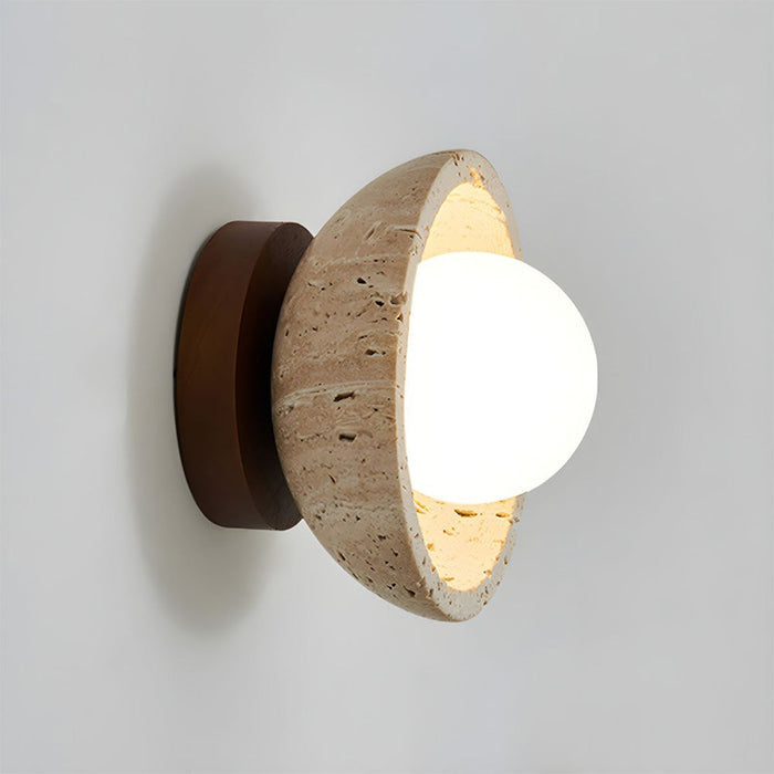 Boho | Travertin Naturstein LED Wandleuchte