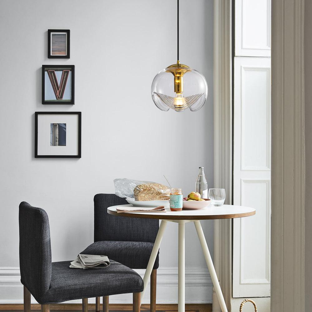 Alviera | Glas Pendelleuchte mit Skulpturform