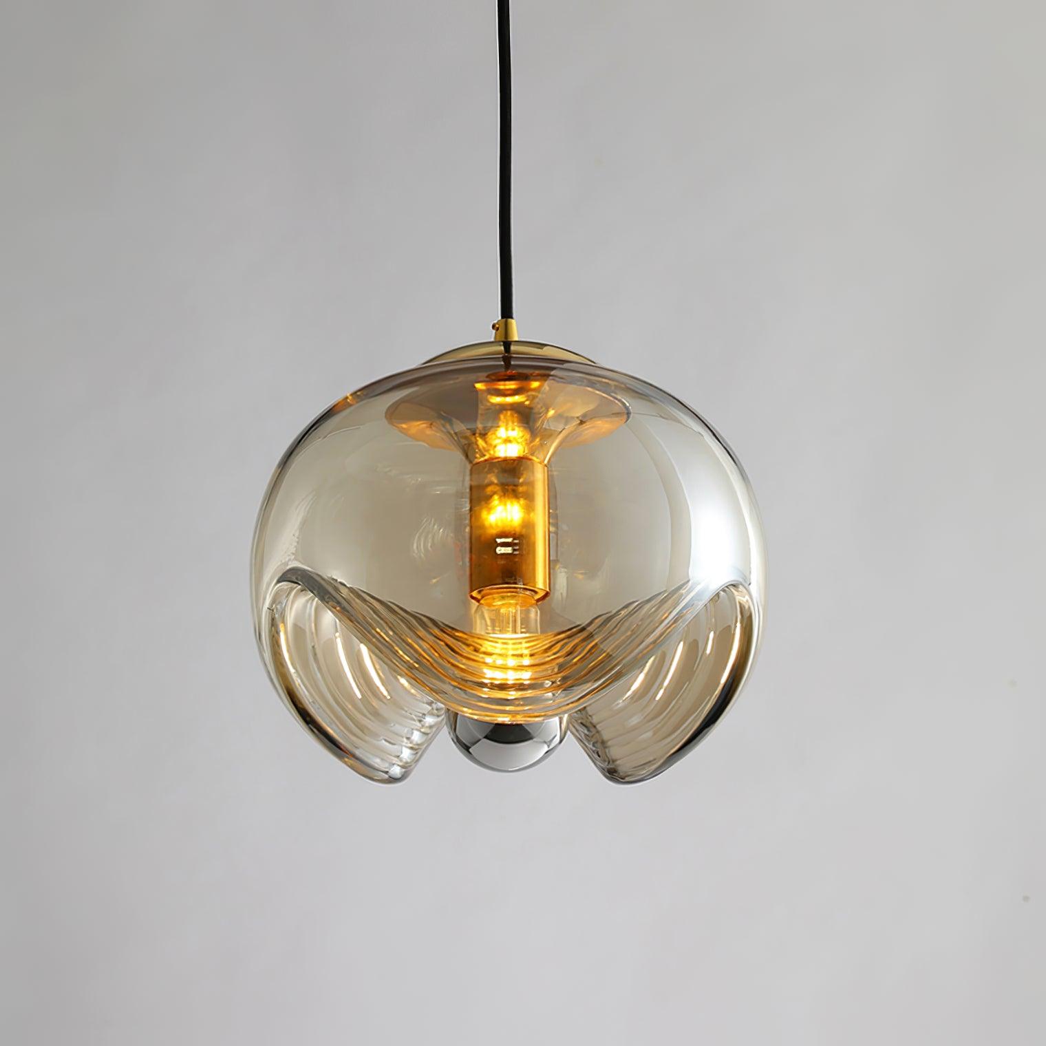 Alviera | Glas Pendelleuchte mit Skulpturform