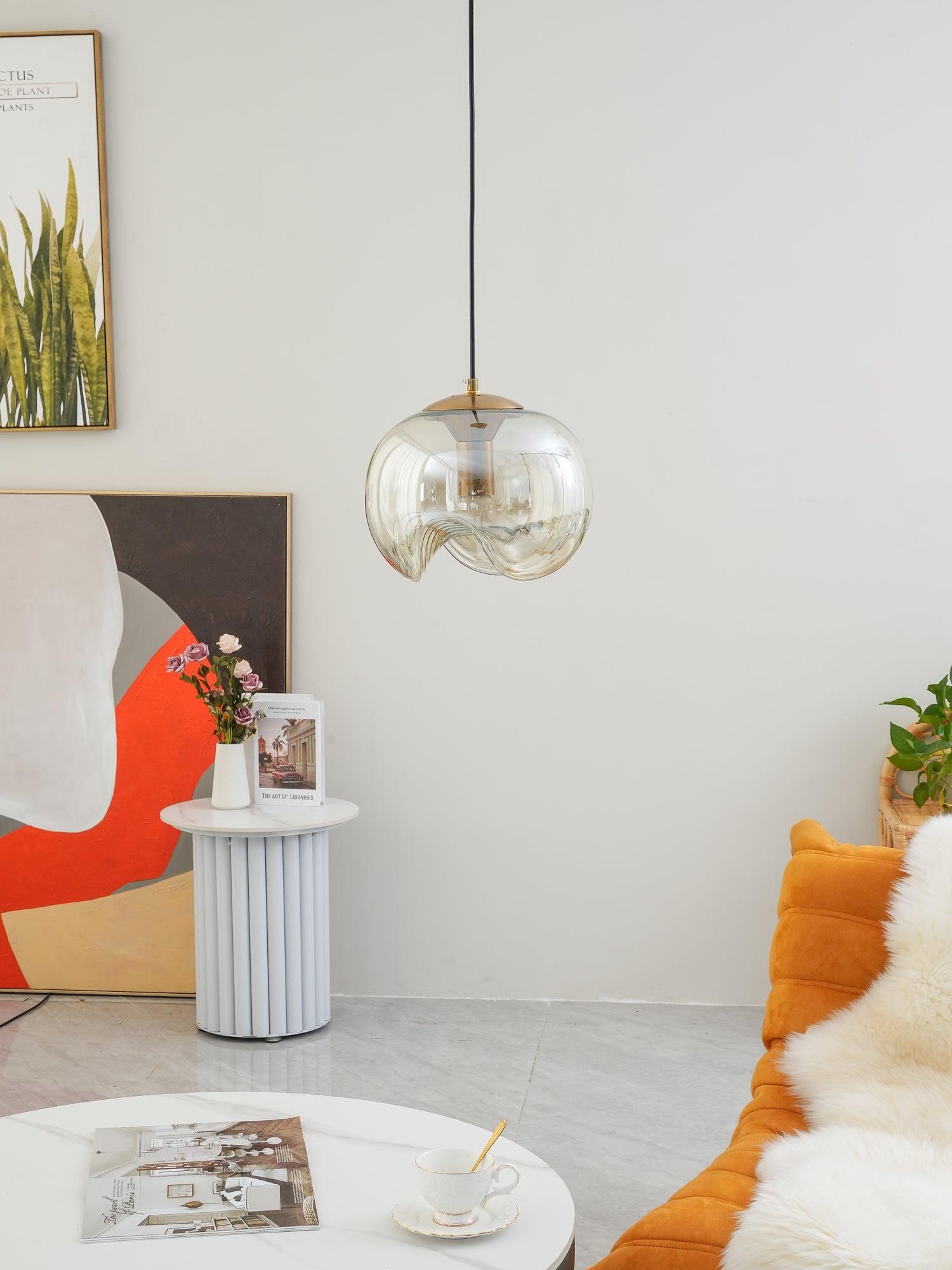 Alviera | Glas Pendelleuchte mit Skulpturform