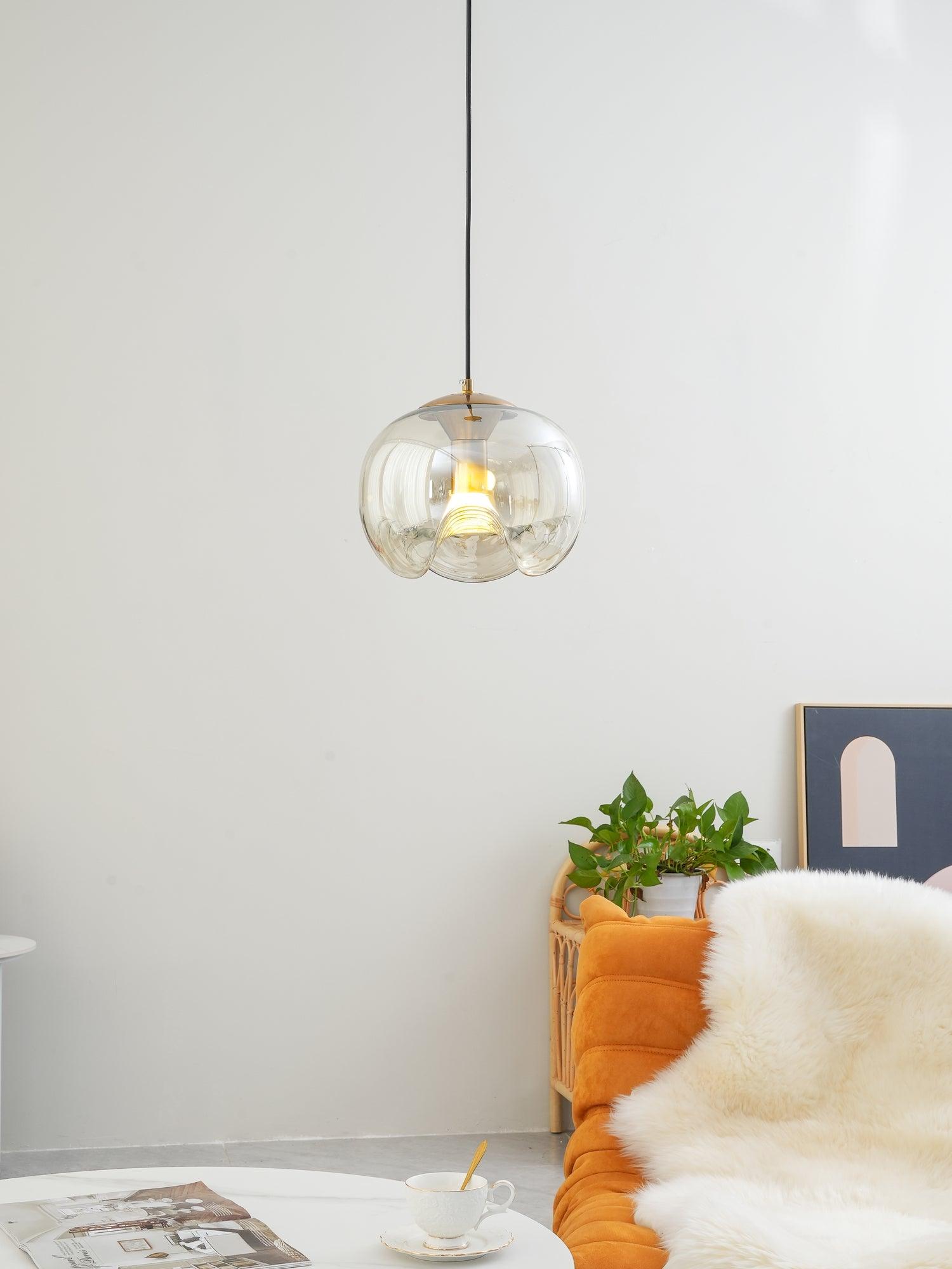 Alviera | Glas Pendelleuchte mit Skulpturform