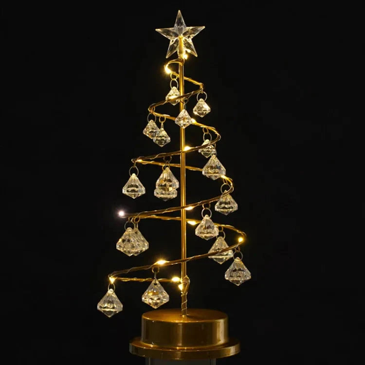 Crystava | LED Kristall Weihnachtsbaum Deko Lampe