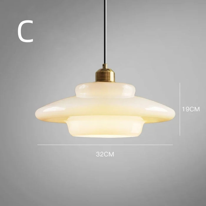 Orvella | Glas-Pendelleuchte im Art-Déco-Stil