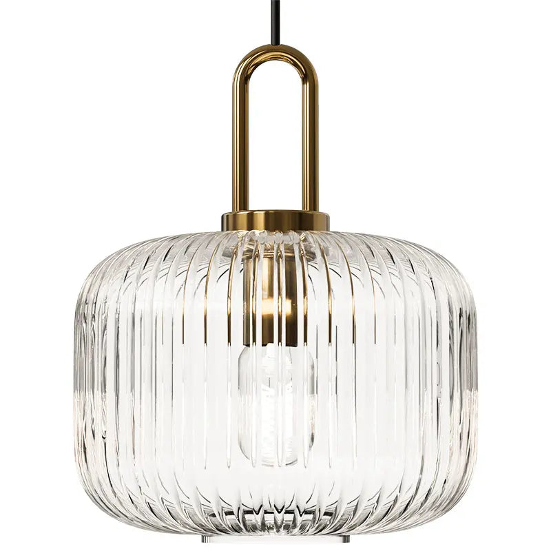 Clarena | Pendelleuchte im Riffelglas-Design