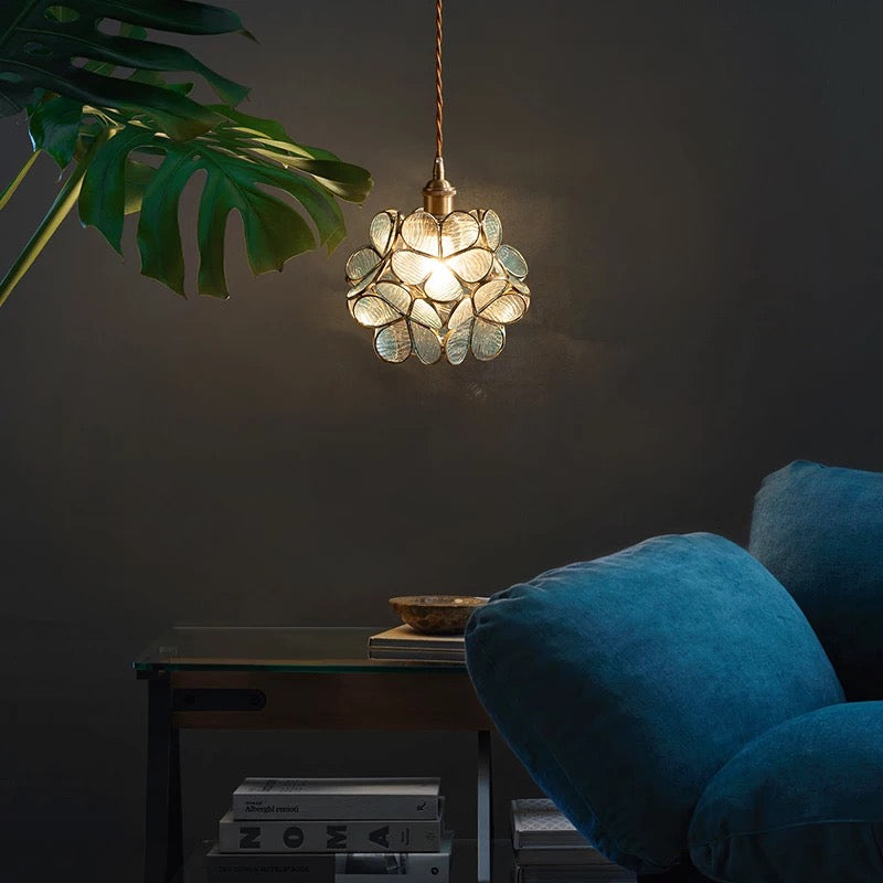 Blütenform | Glas LED Pendelleuchte