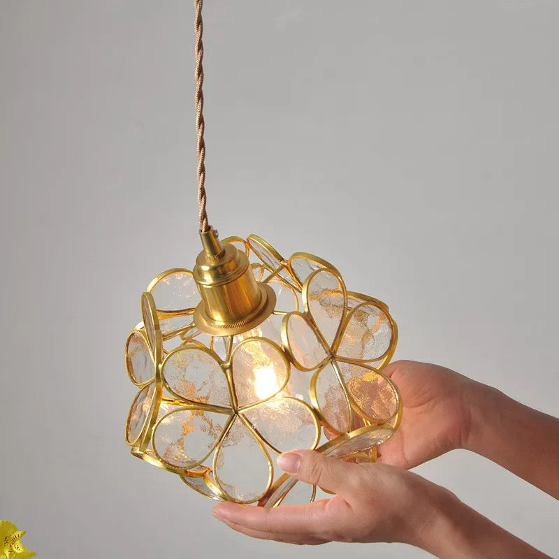 Blütenform | Glas LED Pendelleuchte