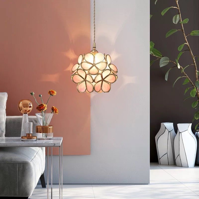Blütenform | Glas LED Pendelleuchte