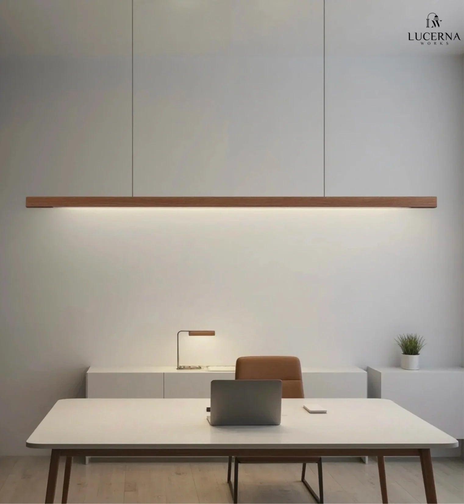 Cedira | Pendelleuchte im Holzleisten-Design