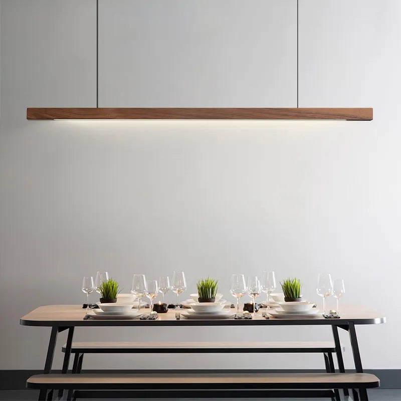 Cedira | Pendelleuchte im Holzleisten-Design