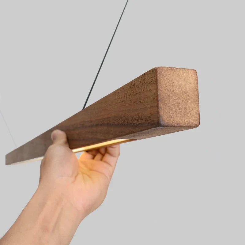 Cedira | Pendelleuchte im Holzleisten-Design