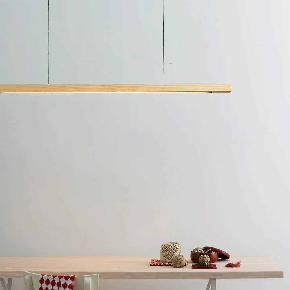 Cedira | Pendelleuchte im Holzleisten-Design