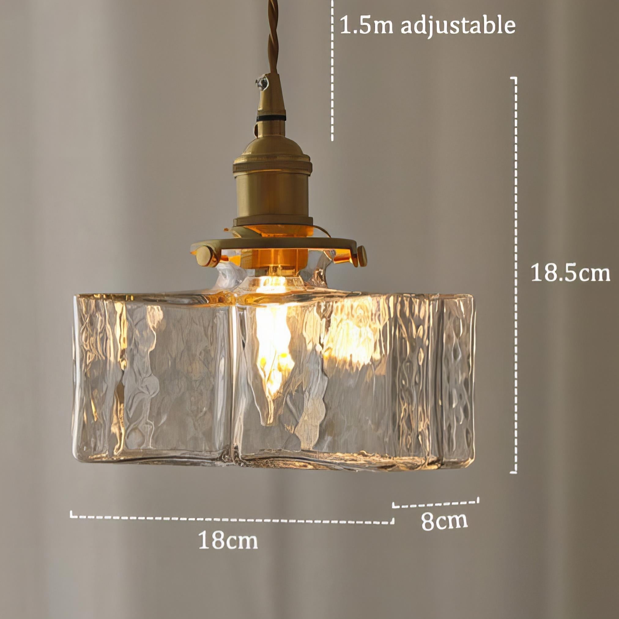 Orvani – LED Hängeleuchte mit Würfelglas