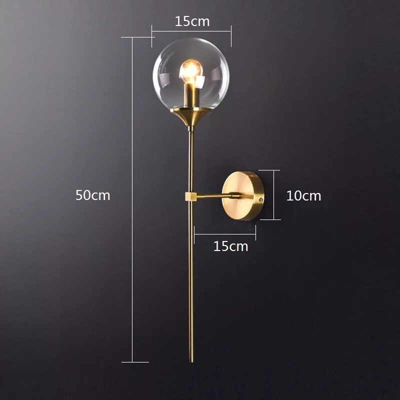Corvian | Glas Kugel Wandleuchte