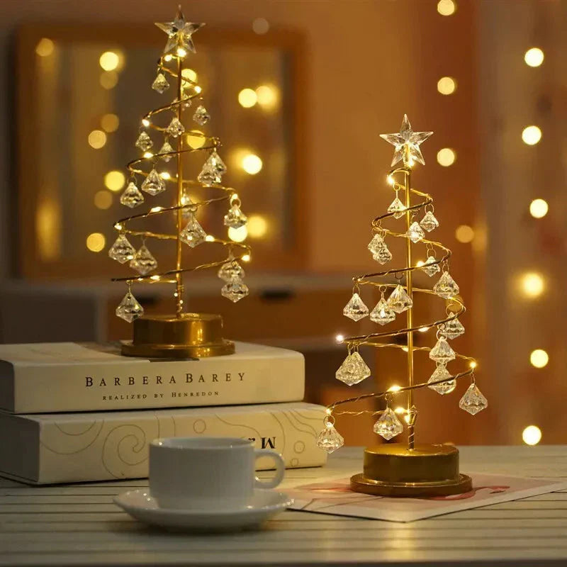 Crystava | LED Kristall Weihnachtsbaum Deko Lampe