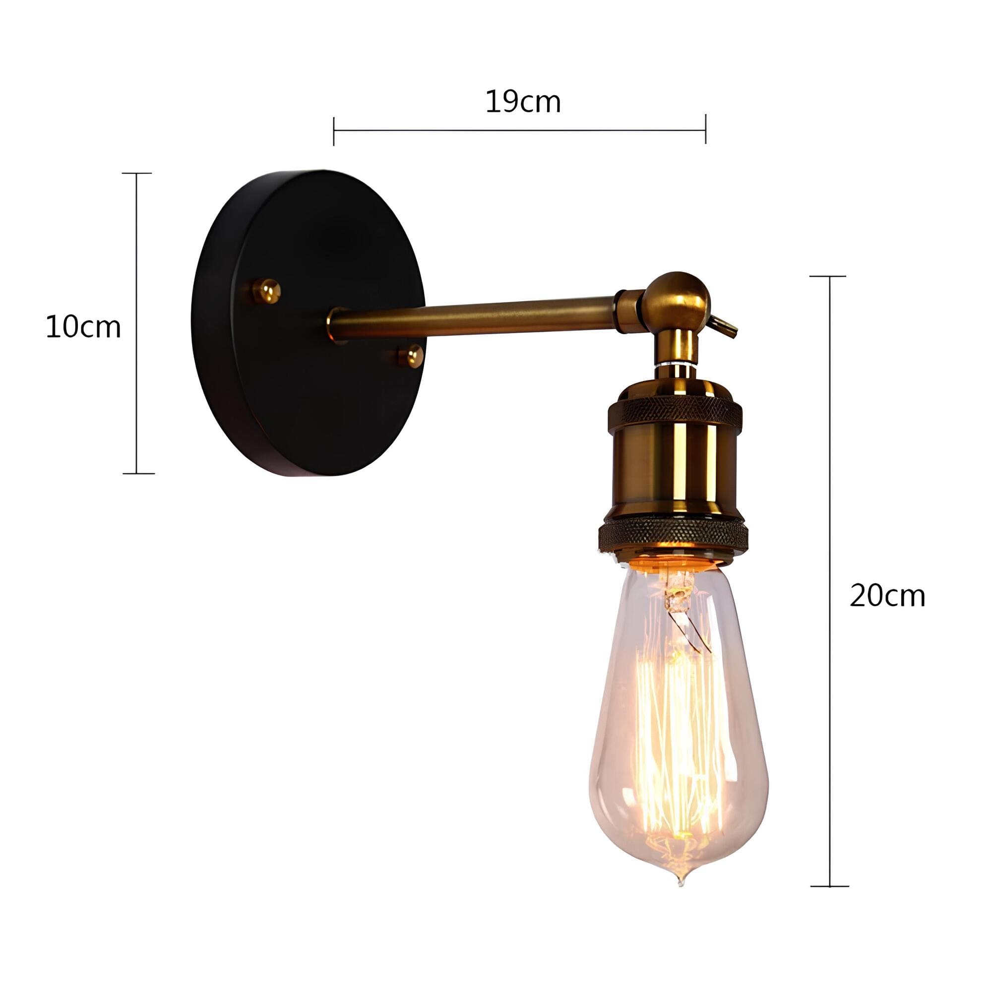 Solva | Wandlampe mit Edison Glühbirnenlook