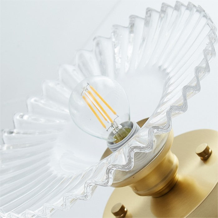 Clyvara | Glas Deckenleuchte mit Faltendesign