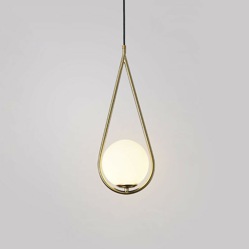 Aurea | Goldene LED Pendelleuchte Tropfenform Modern