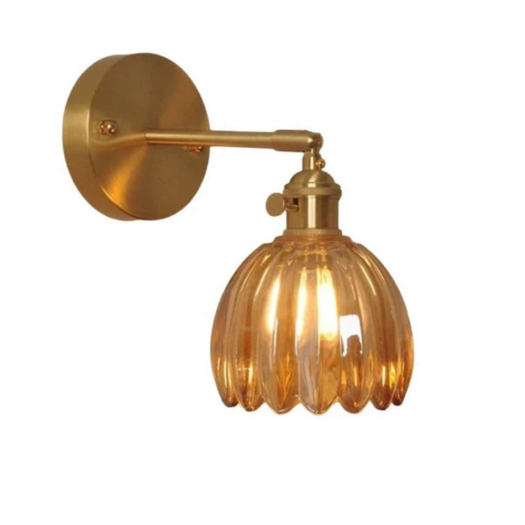 Tulpenform Glas | Wandlampe Retro Design