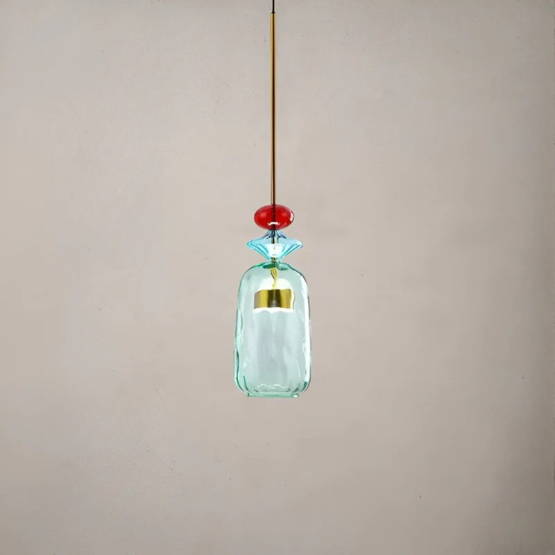 Vitrina | LED Pendelleuchte bunt aus Glas