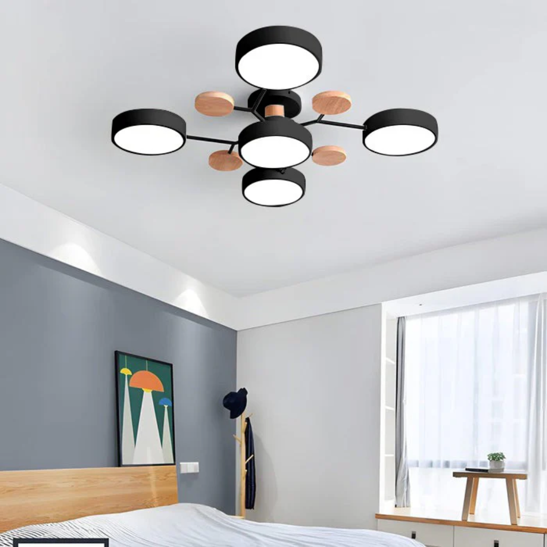 Ardena | LED Deckenleuchte modern mit Holzdetails