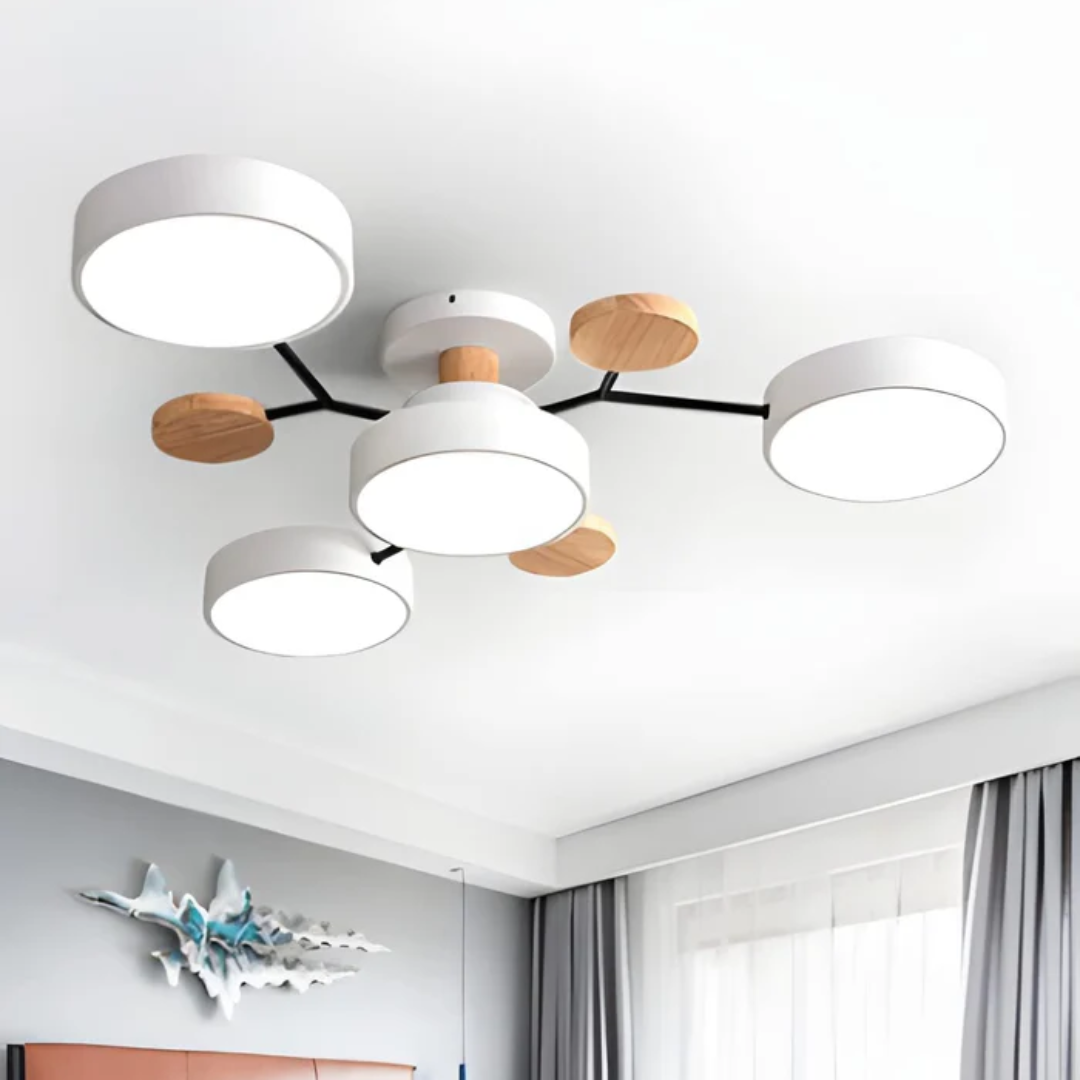Ardena | LED Deckenleuchte modern mit Holzdetails