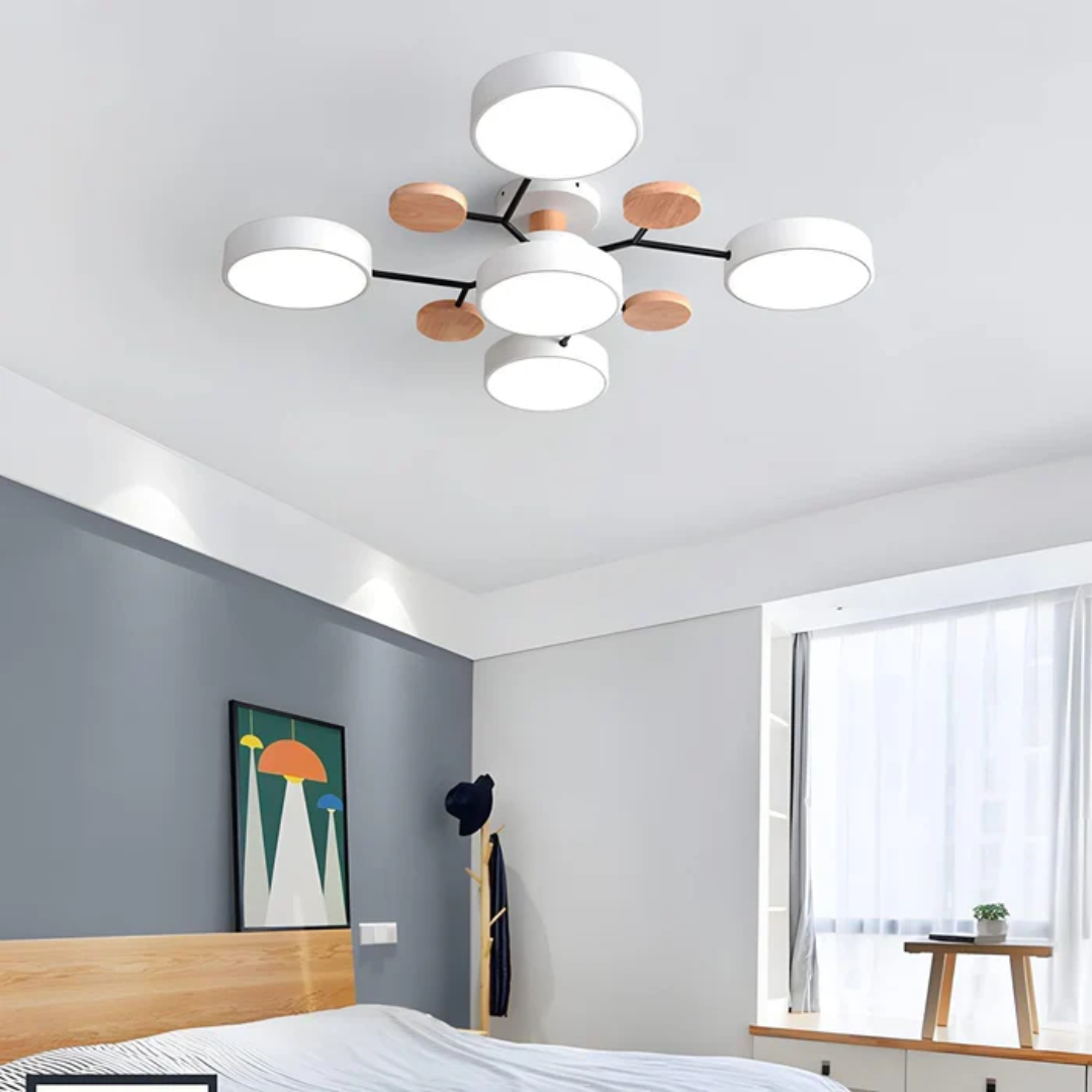 Ardena | LED Deckenleuchte modern mit Holzdetails