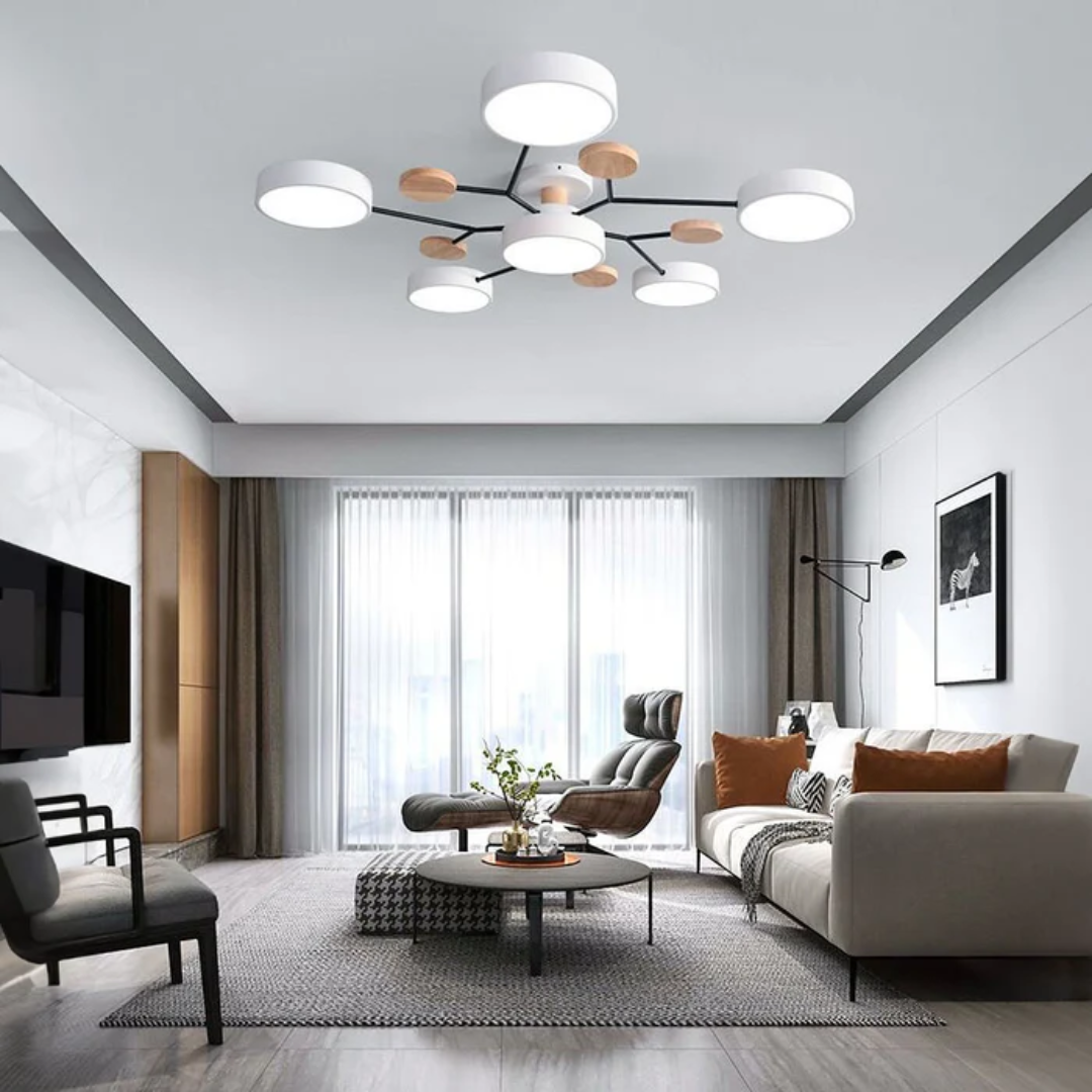 Ardena | LED Deckenleuchte modern mit Holzdetails