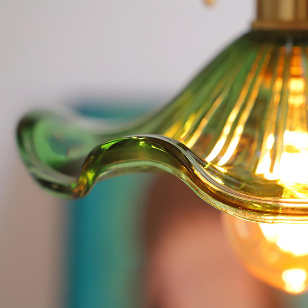 Dekorative Pendelleuchte | Glas | Blütenform