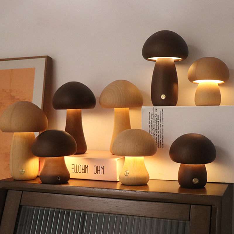 Mycora | Pilz-Tischleuchte aus Holz