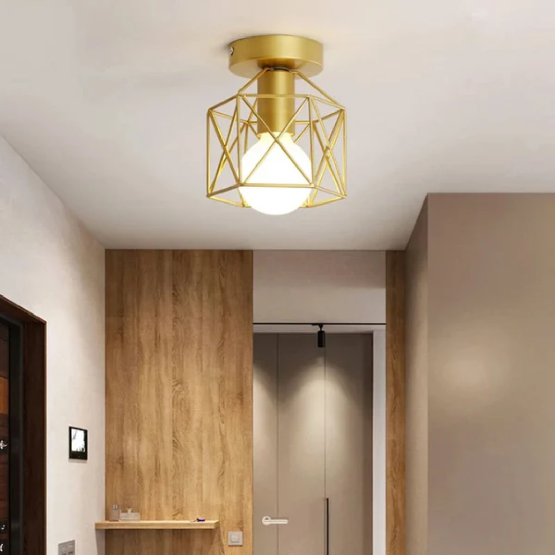 Geometrische LED | Deckenlampe Metallkäfig Stil