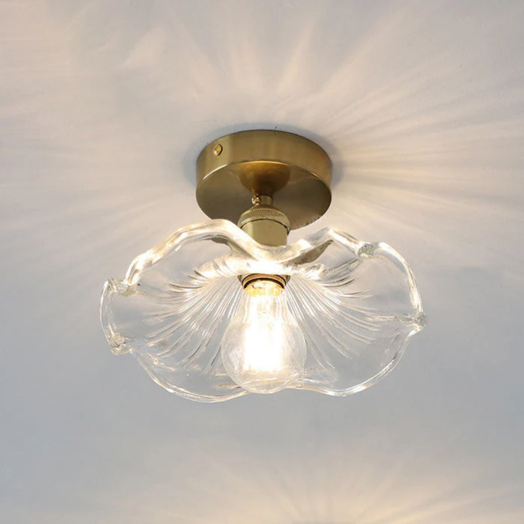 Eloria – Glas-Deckenleuchte in Blütenform