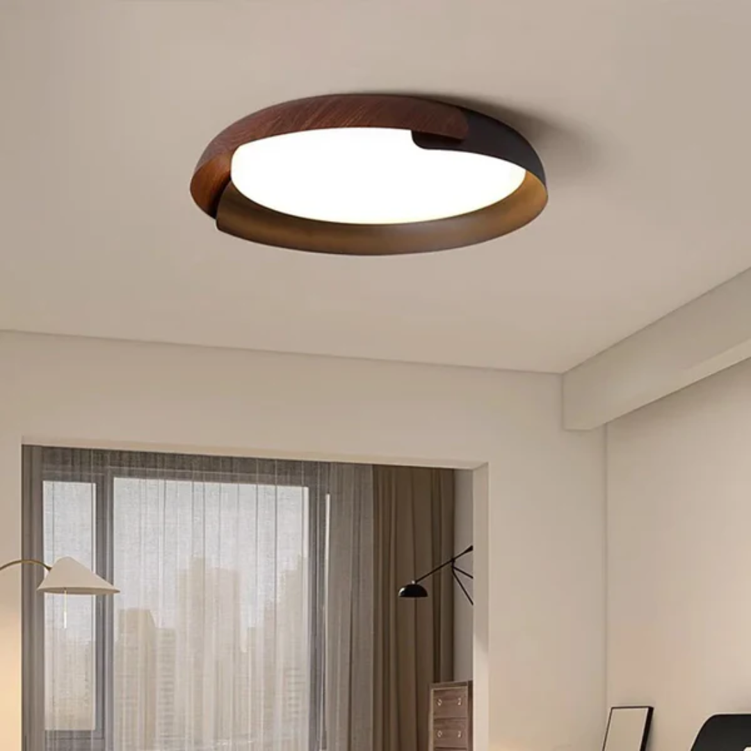 Aurelio – LED Deckenleuchte mit Holzrahmen