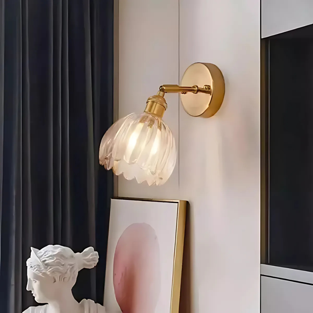 Tulpenform Glas | Wandlampe Retro Design