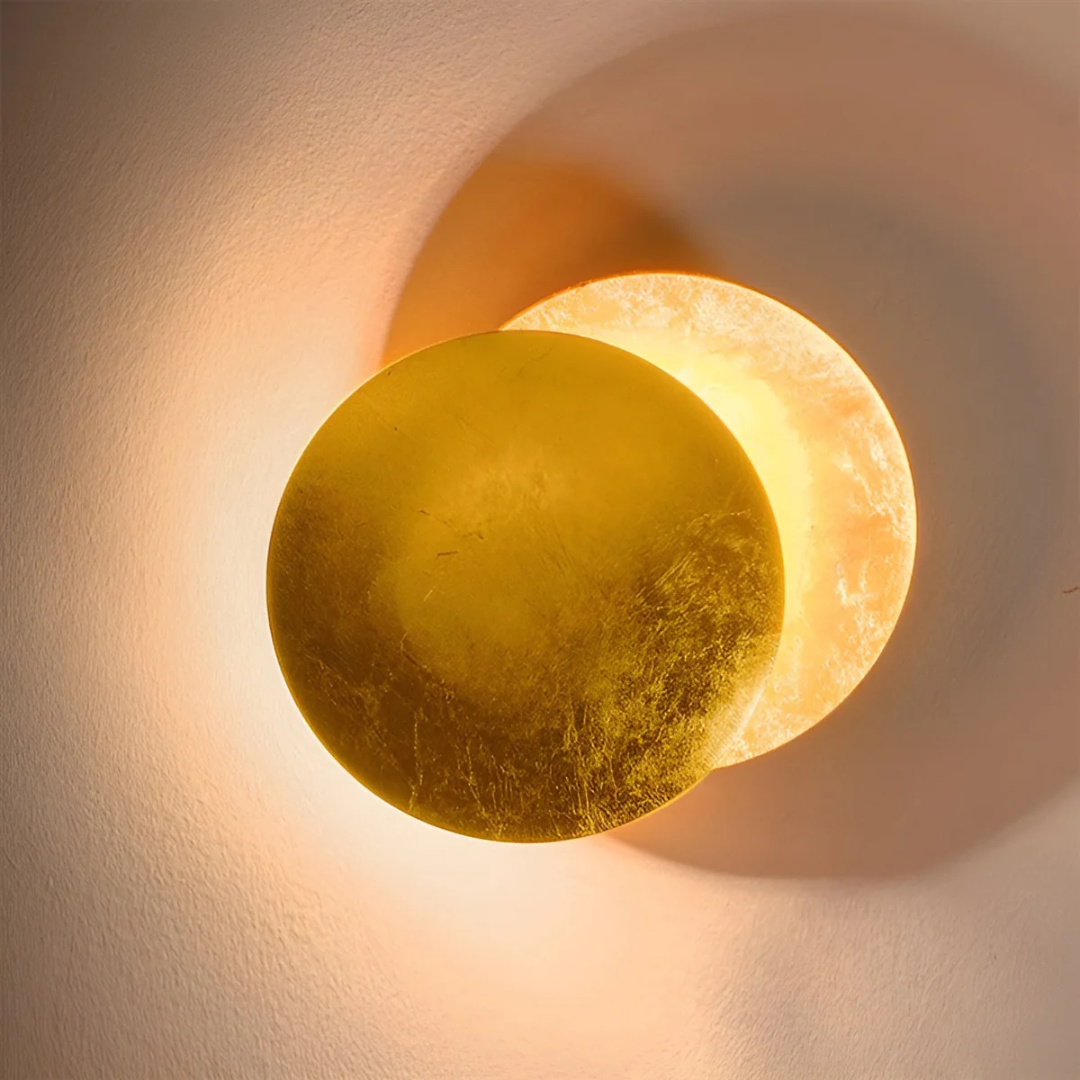 Runde LED Wandleuchte | Mond Eclipse im Schatten Design