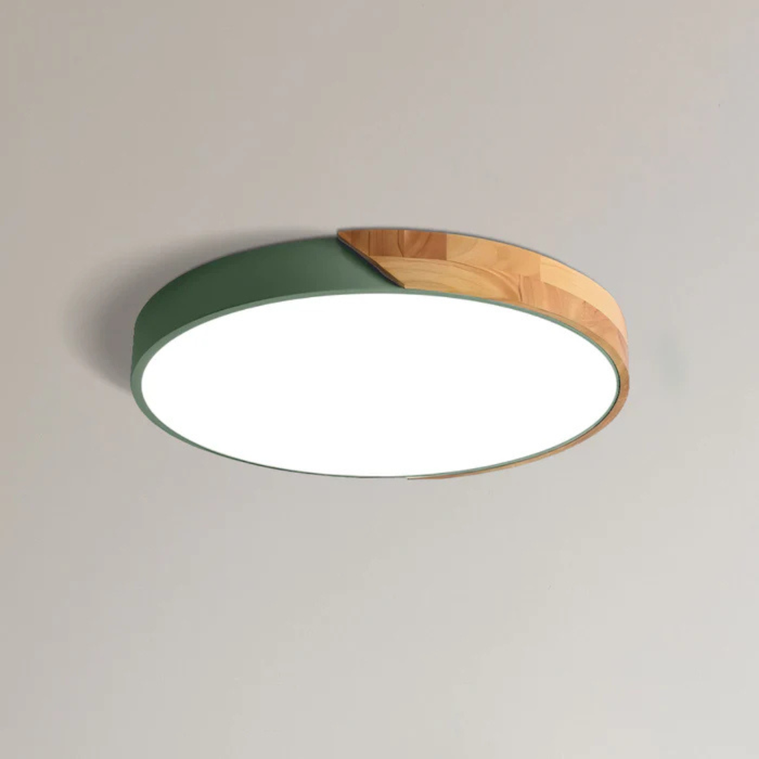 Avela | LED Deckenleuchte rund aus Holz