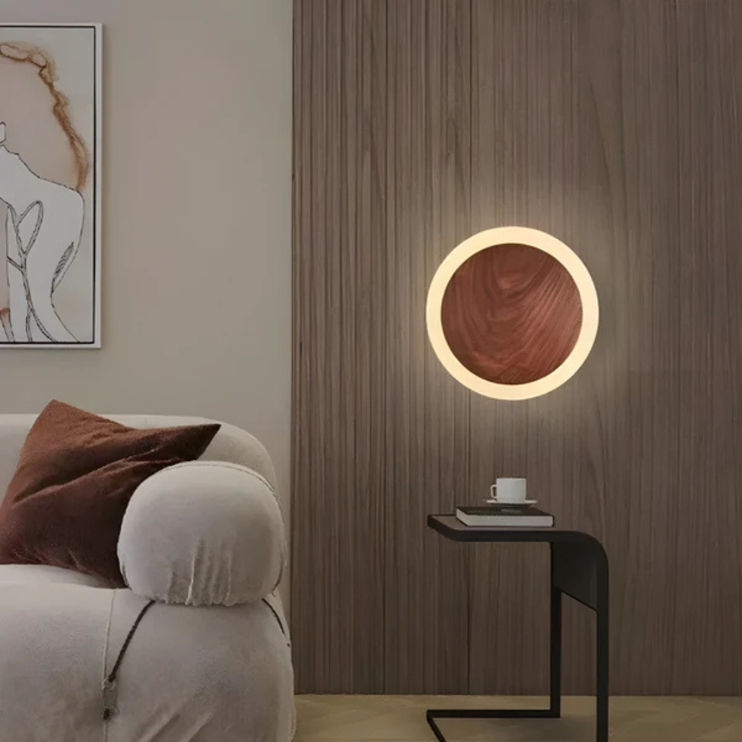 LED-Wandleuchte aus Holz | Skandinavisches Design