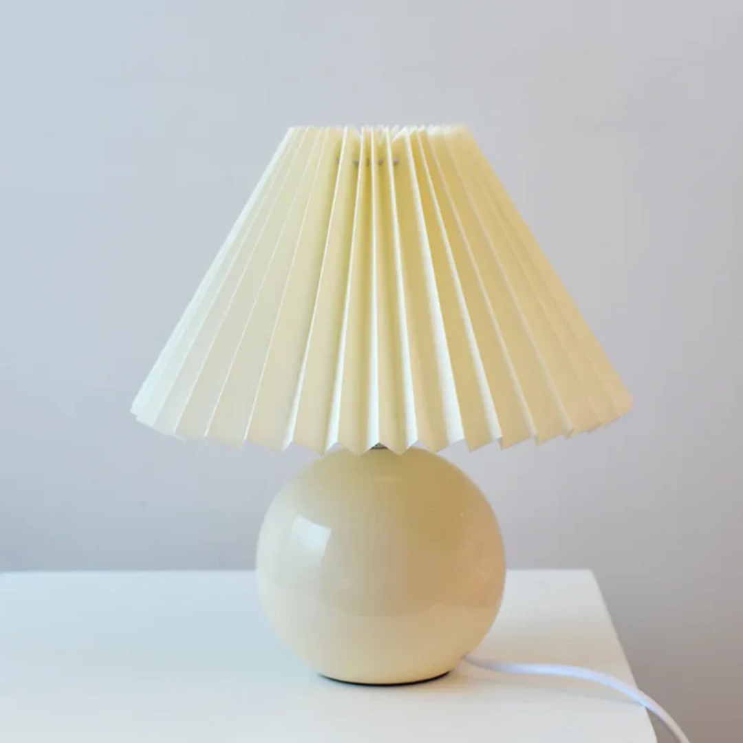 Antik Tischlampe | Metall Glas