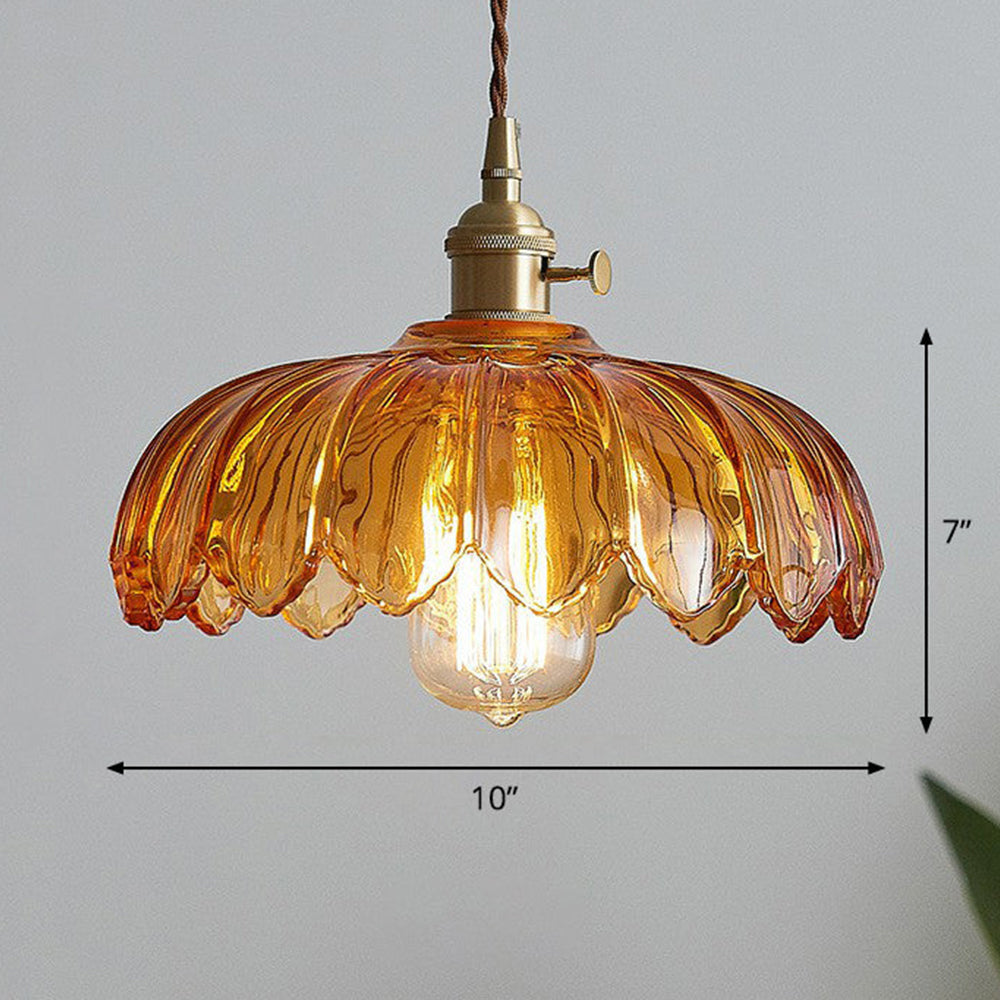 Vintage Blüten-Pendelleuchte | Floraler Charme im Retro-Stil