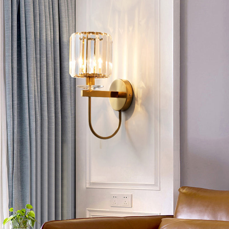 Clarisso | Wandleuchte aus Kristallglas und Messing